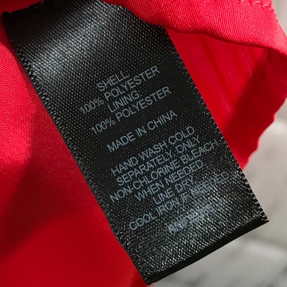 NWT Express  Red Verticle Pleated Thin Strap Dress - Picture 6 of 6